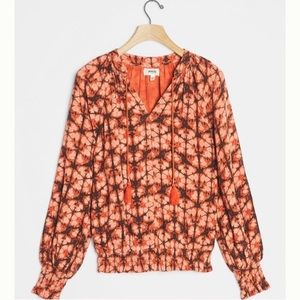 ANTHROPOLOGIE Porridge Elisabeth peasant top